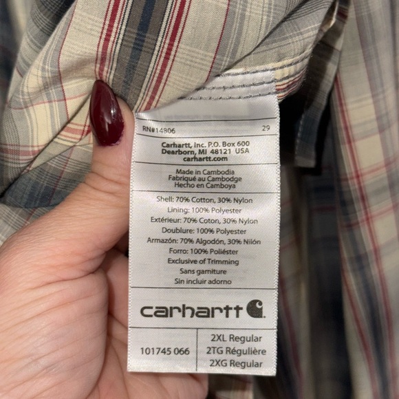 Carhartt • Force Mandan Plaid Button Down - Picture 7 of 10